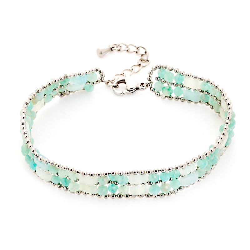 Bracciale amazzonite blu — per evocare il mare