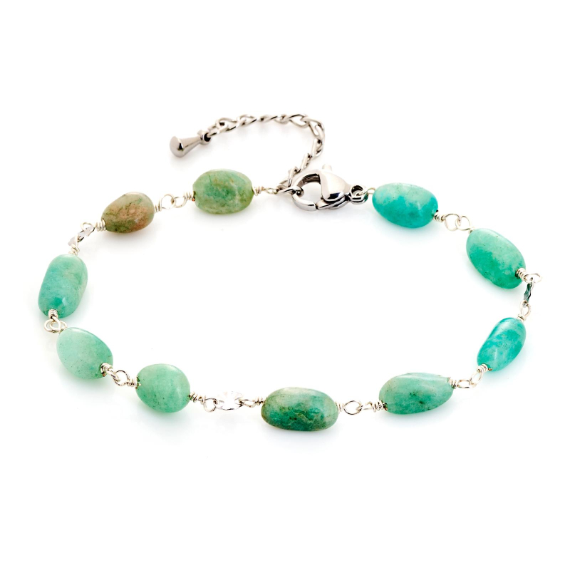 Bracciale amazzonite blu — per evocare l'oceano