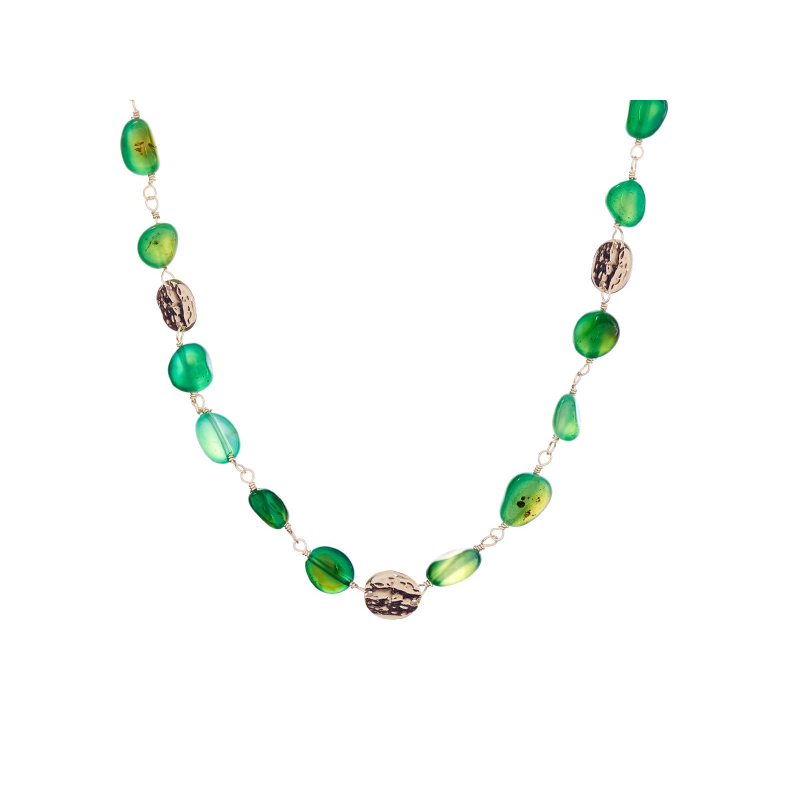 Collana agata verde irregolare — per portare la naturaEdgeInsets