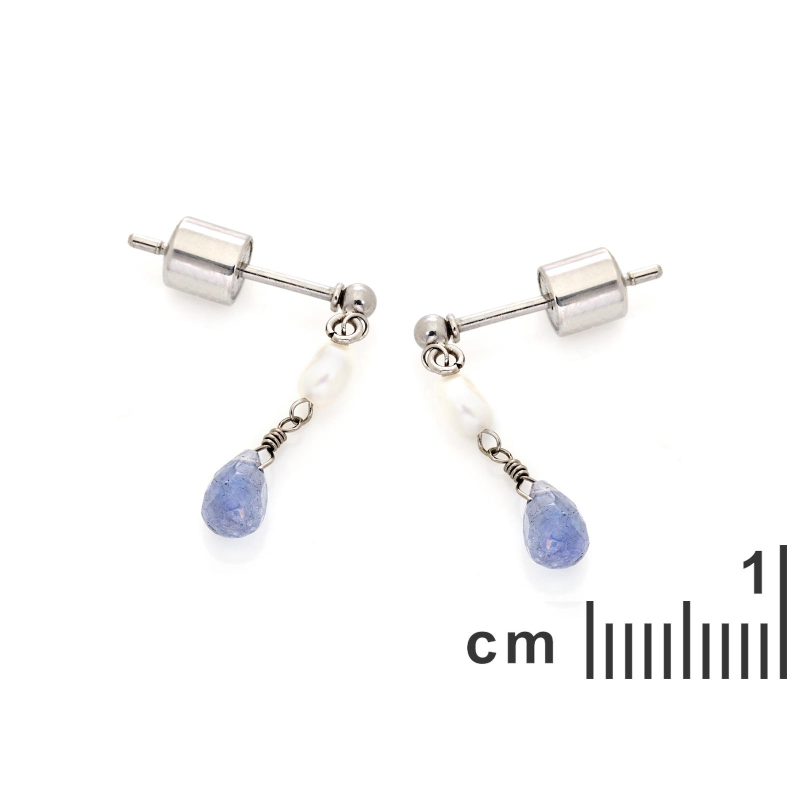 Orecchini pendenti tanzanite blu goccia — per portare con te un'intenzione — foto 1