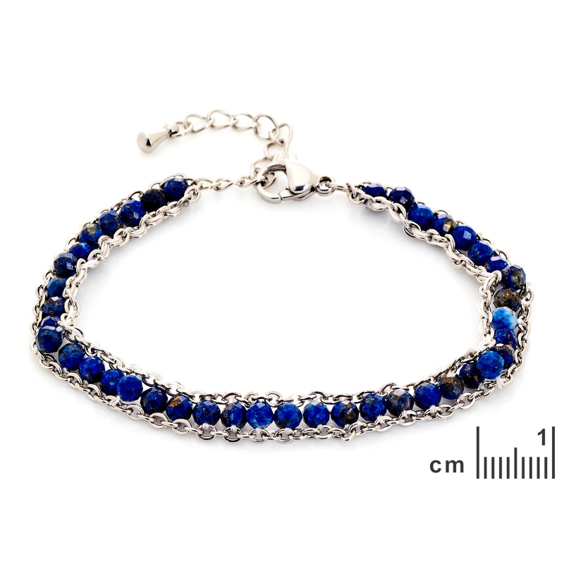 Bracciale lapislazzuli blu — per evocare la profondità — foto 1