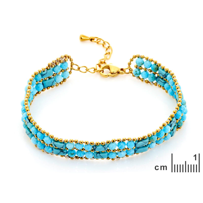 Bracciale turchese blu — per evocare l'oceano — foto 1
