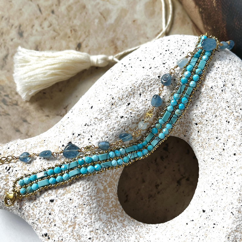 Bracciale turchese blu — per evocare l'oceano — foto 2