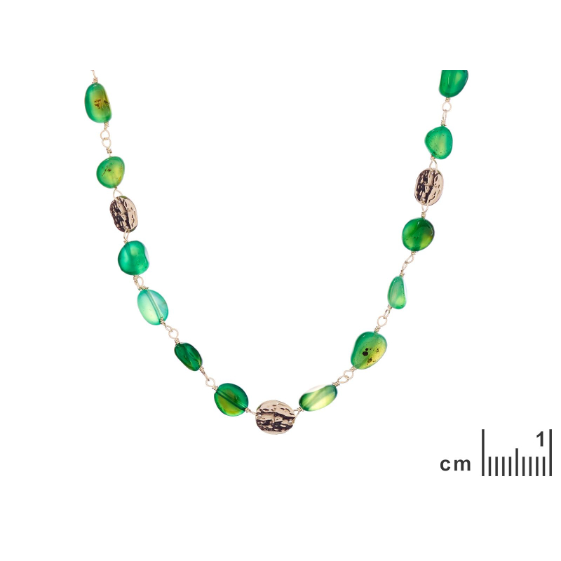 Collana agata verde irregolare — per portare la naturaEdgeInsets — foto 1