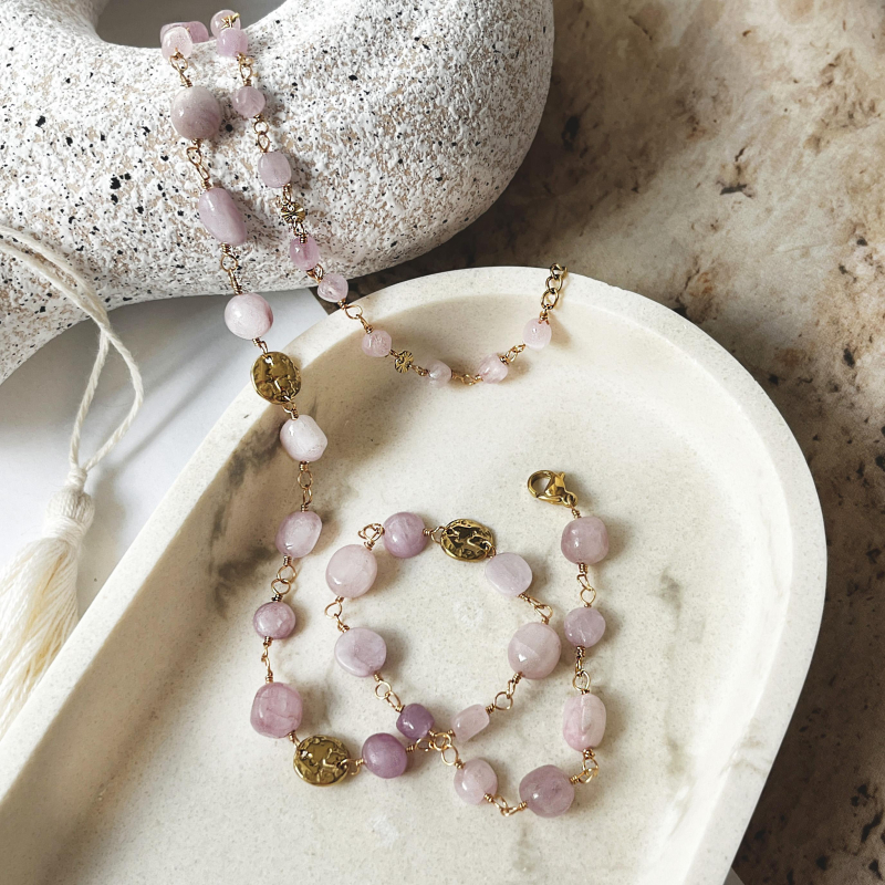 Collana Lepidolite Viola — Per Memoria Etenza — foto 2