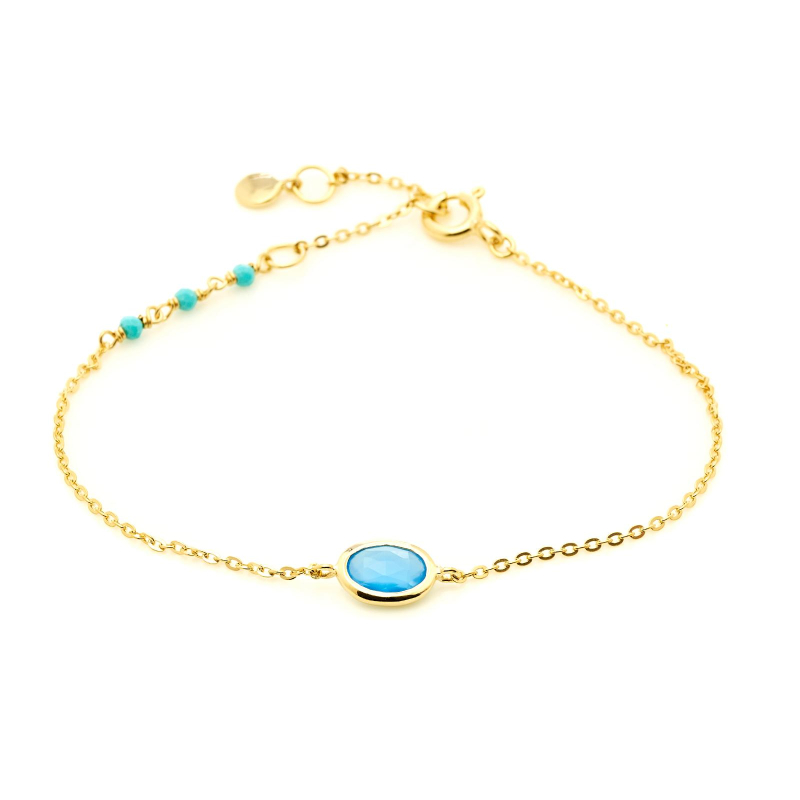 Bracciale calcedonio blu — per evocare l'oceano