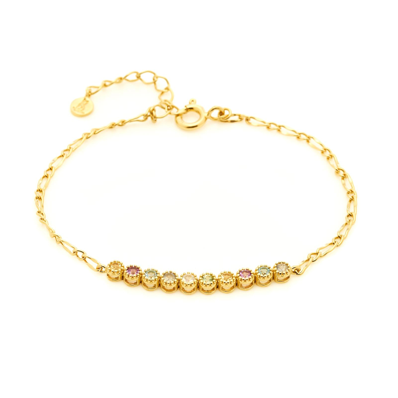 Bracciale multicolore tonda — per evocare l'essenza naturale