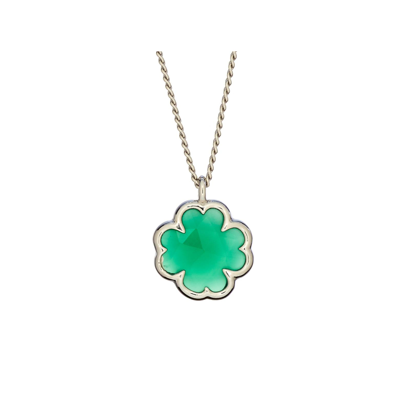 Collana trifoglio in onice verde — per ricordare il tuo viaggio