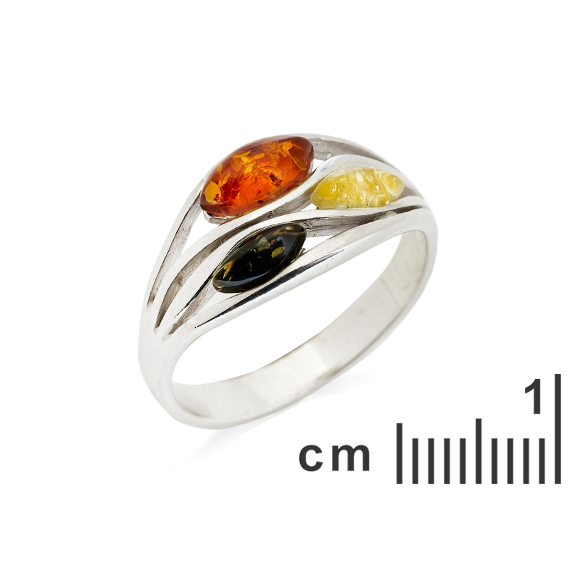 Anello ambra multicolore — per raccontare storie — foto 1