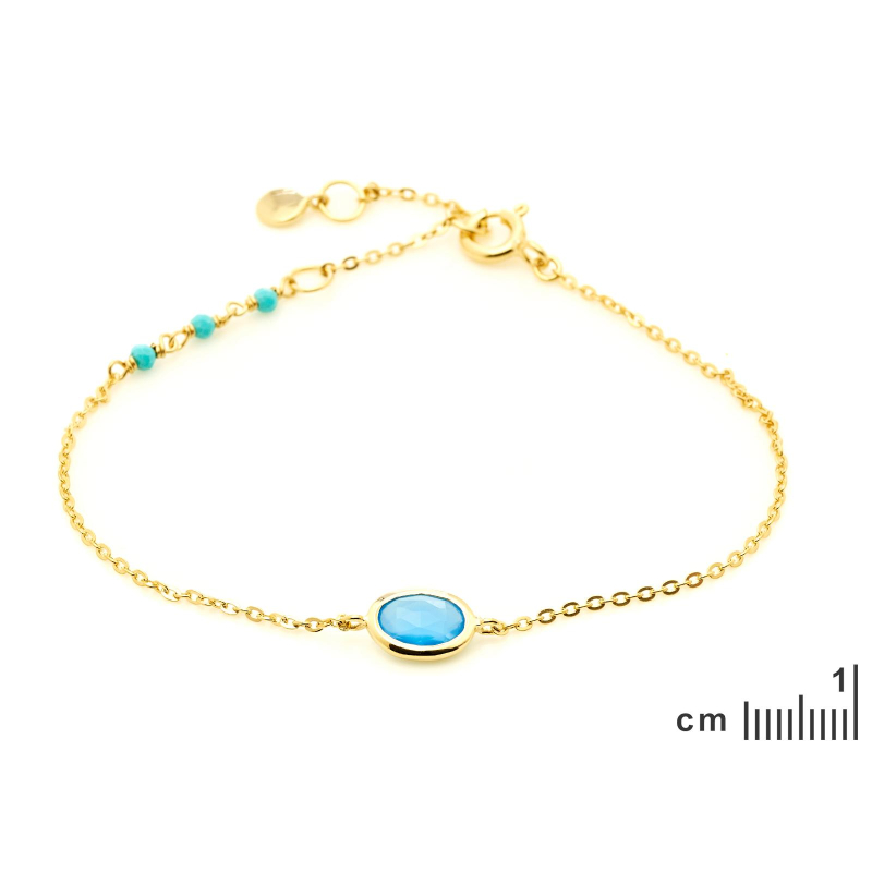 Bracciale calcedonio blu — per evocare l'oceano — foto 1