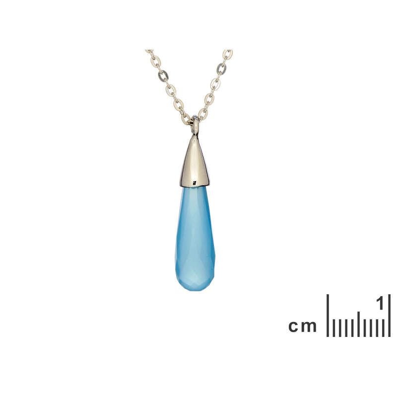 Collana in calcedonio verde tinto su argento rodiato 925 – Serenità da portare con sé — foto 1