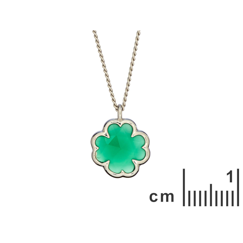 Collana trifoglio in onice verde — per ricordare il tuo viaggio — foto 1