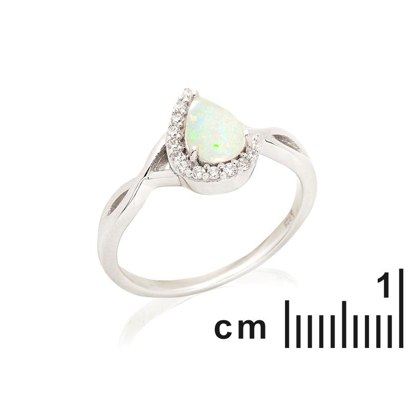 Anello goccia opale zirconio — per evocare ricordi dolci — foto 1