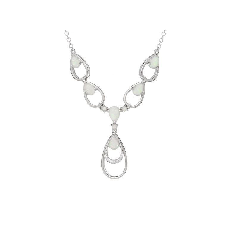 Collana opale e zirconio — per racchiudere il tuo cuore