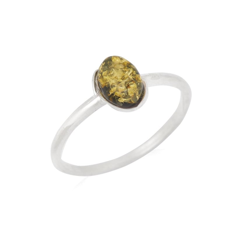 Anello ambra verde Baltico — per custodire i tuoi ricordi