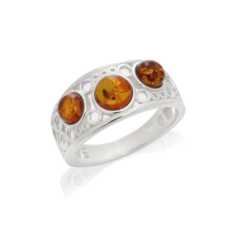 Anello ambra cognac Baltica — per custodire i tuoi ricordi