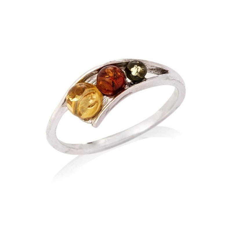 Anello ambra multicolore — per intravedere il mare