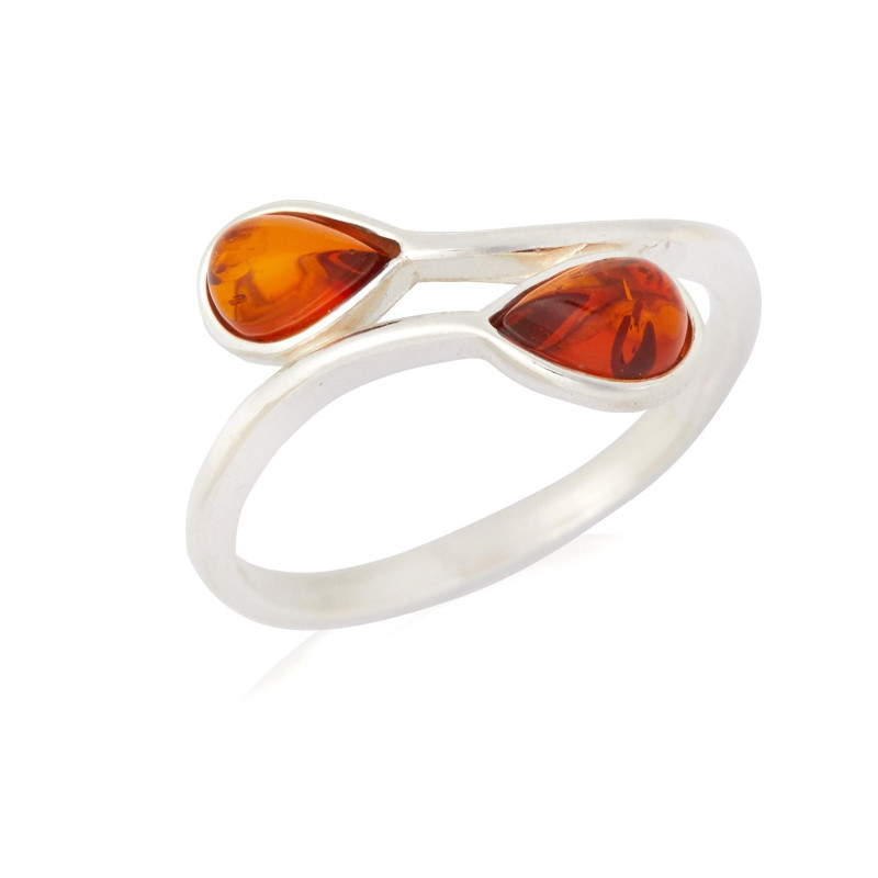 Anello ambra cognac — per racchiudere i tuoi ricordi (cod. 8788)