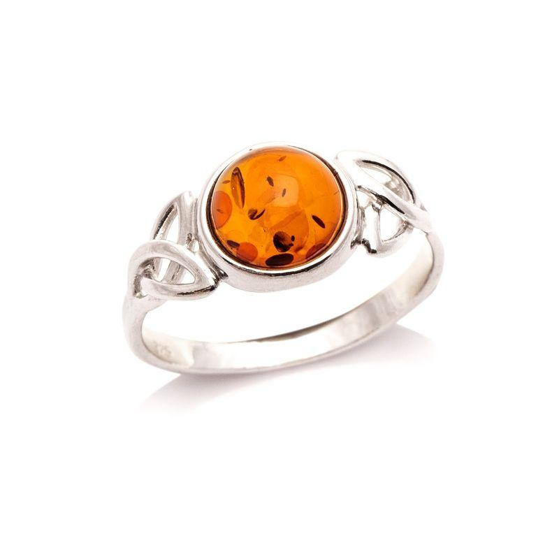 Anello ambra cognac — per custodire i ricordi (cod. 8791)