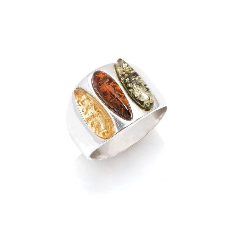 Anello ambra multicolore — per portare l'oceano in ogni momento