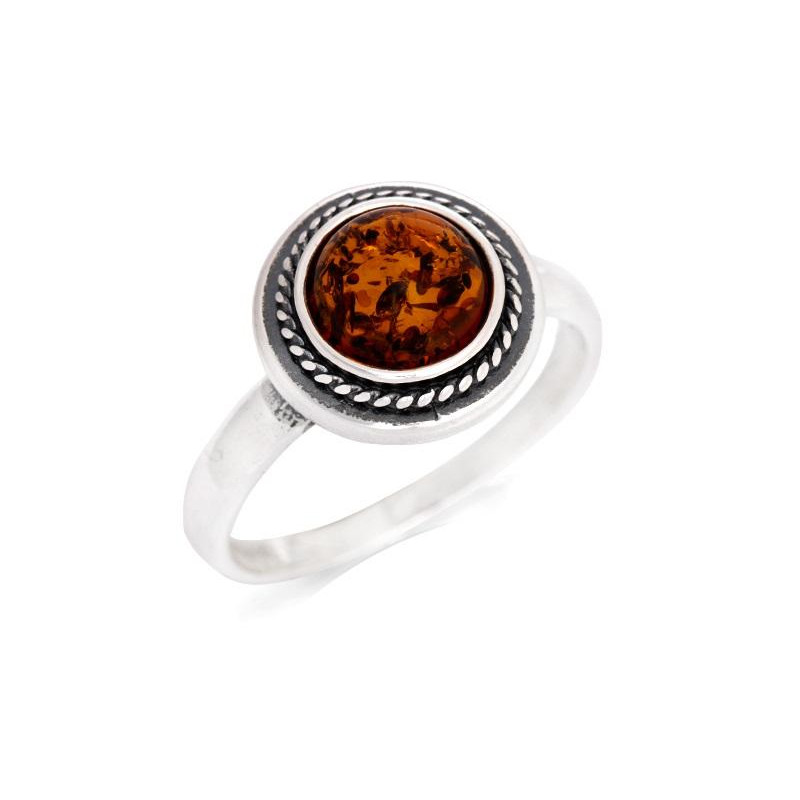 Anello ambra cognac — per custodire i tuoi ricordi (cod. 8801)