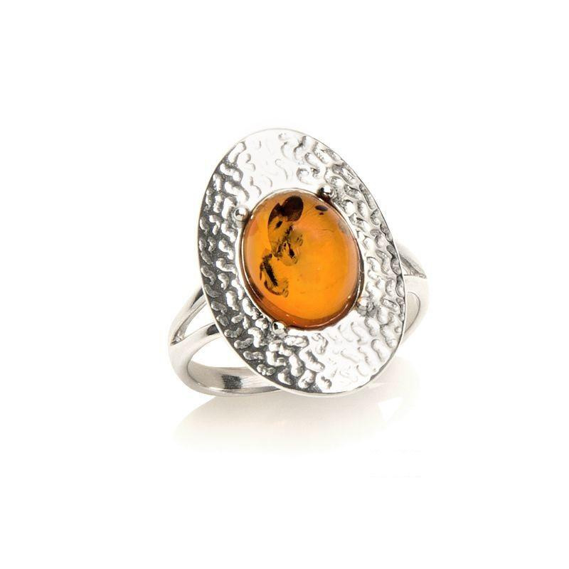 Anello ambra cognac — per memoria dolce