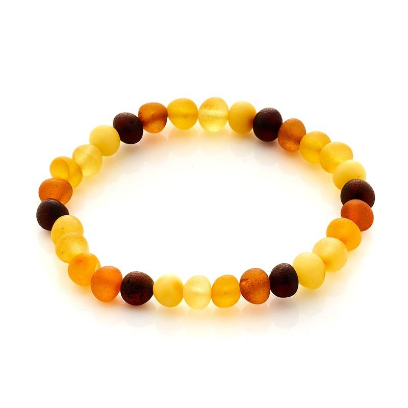 Bracciale in ambra multicolore, 18 cm — per custodire la luce dei ricordi