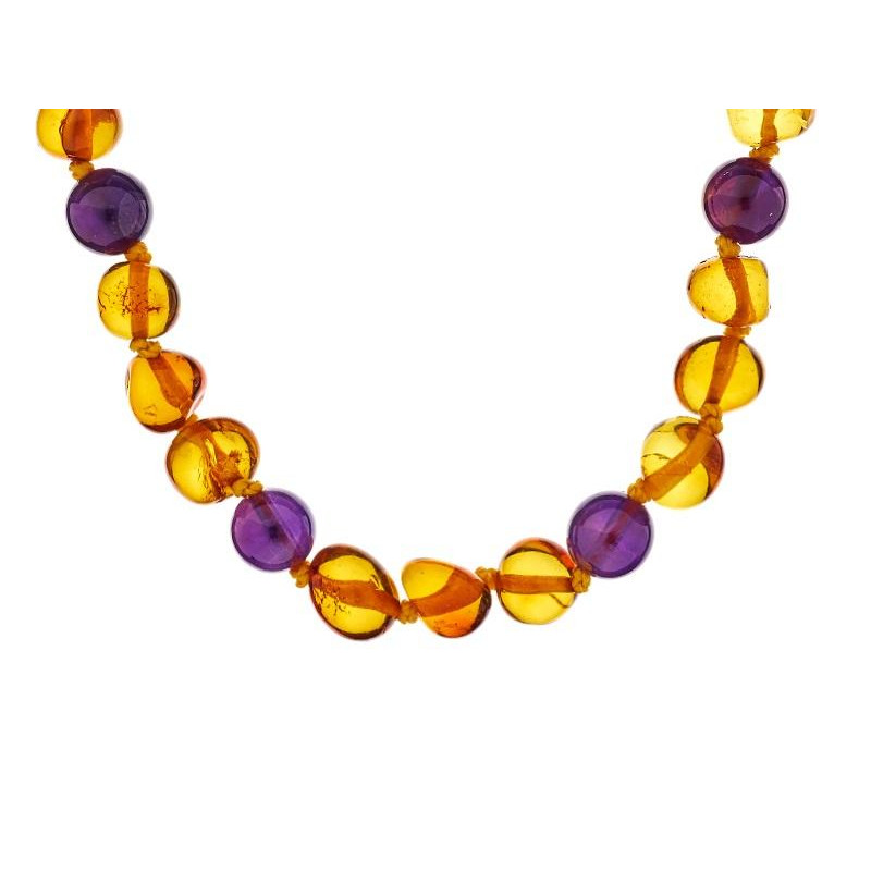 Collana ambra e ametista — per custodire i tuoi ricordi