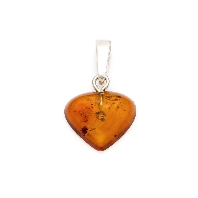 Ciondolo cuore ambra cognac — per raccontare il tuo amore