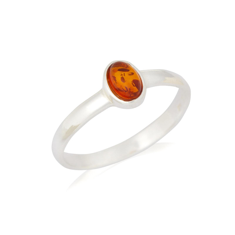 Anello ambra cognac — per evocare momenti speciali (cod. 8921)