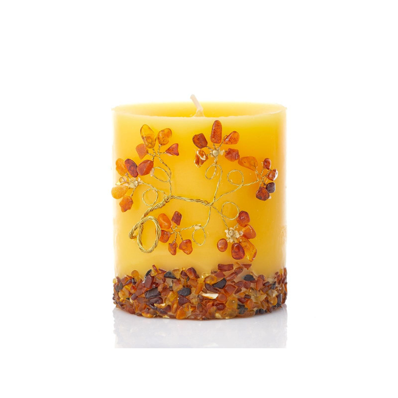 Candela d'ambra 9x8 cm - accendi l'intimità