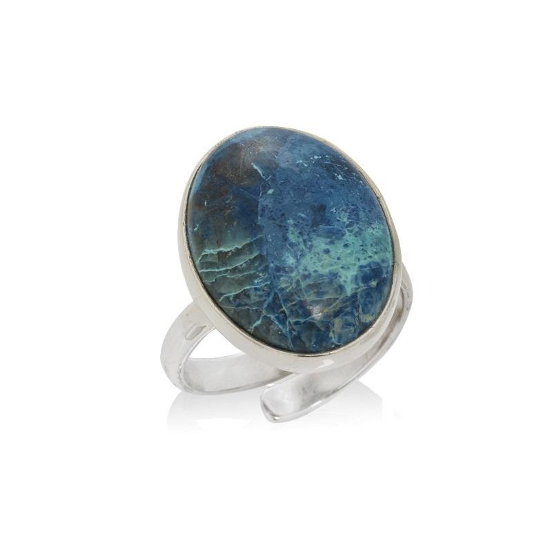 Anello con zaffiro blu naturale — per evocare l'oceano vasto