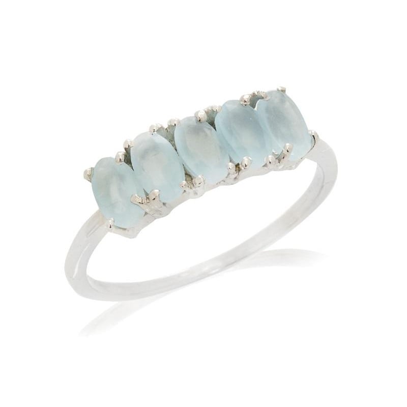 Anello calcedonia blu naturale — per intrattenerizzare il destino