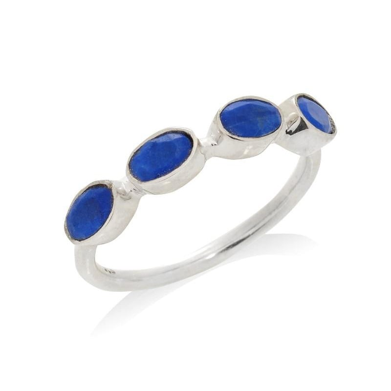 Anello lapislazzuli blu naturale — per evocare il mare