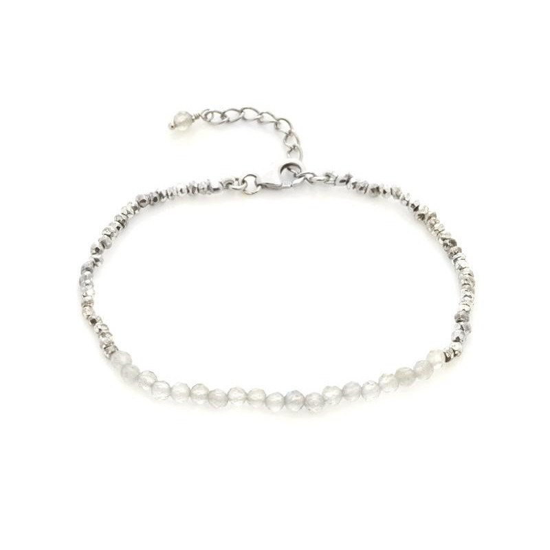 Bracciale labradorite e meteorite — per ricordare i tuoi viaggi