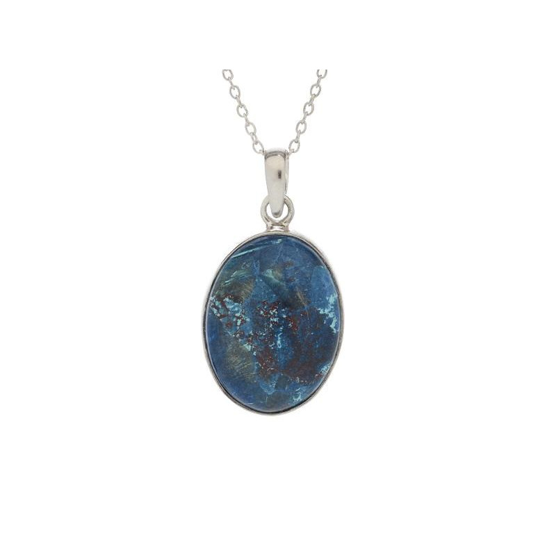 Ciondolo ovale con shattuckite blu — per evocare i tuoi sogni