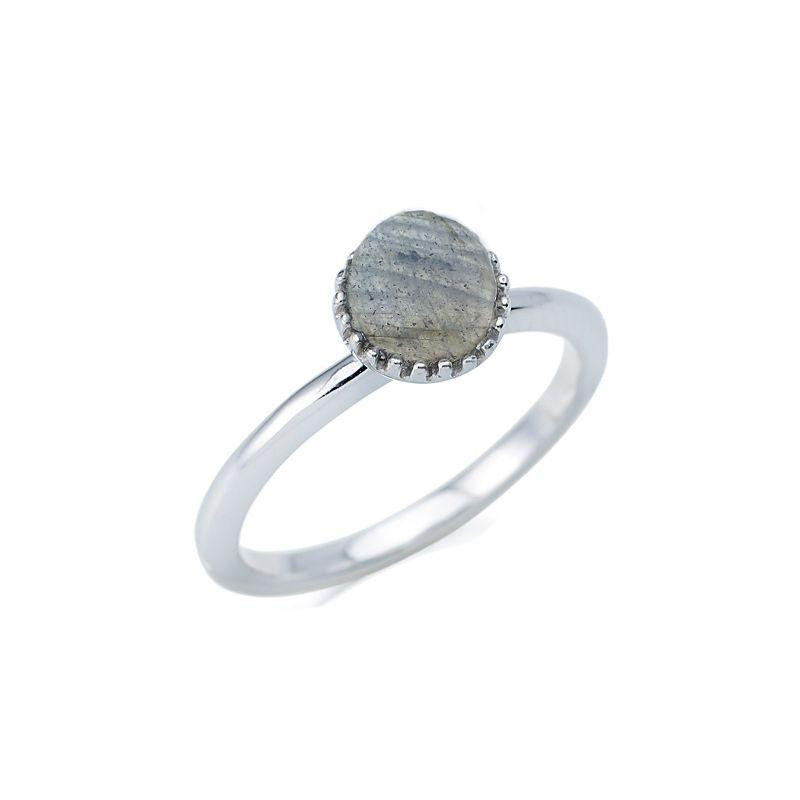 Anello labradorite multicolore — per evocare l'essenza naturale (cod. 9051)