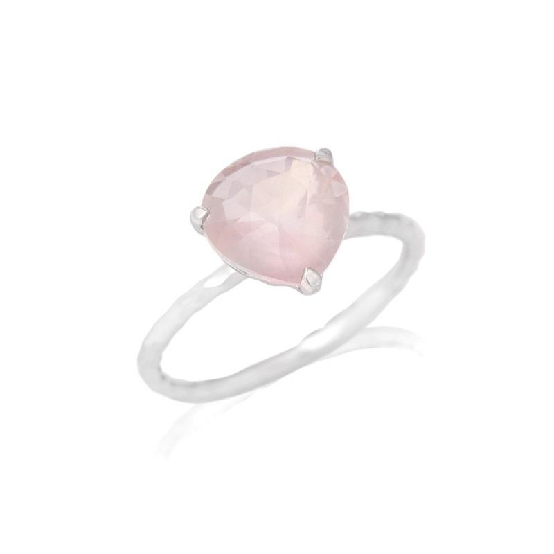 Anello cuore quarzo rosa — per regalare l'amore