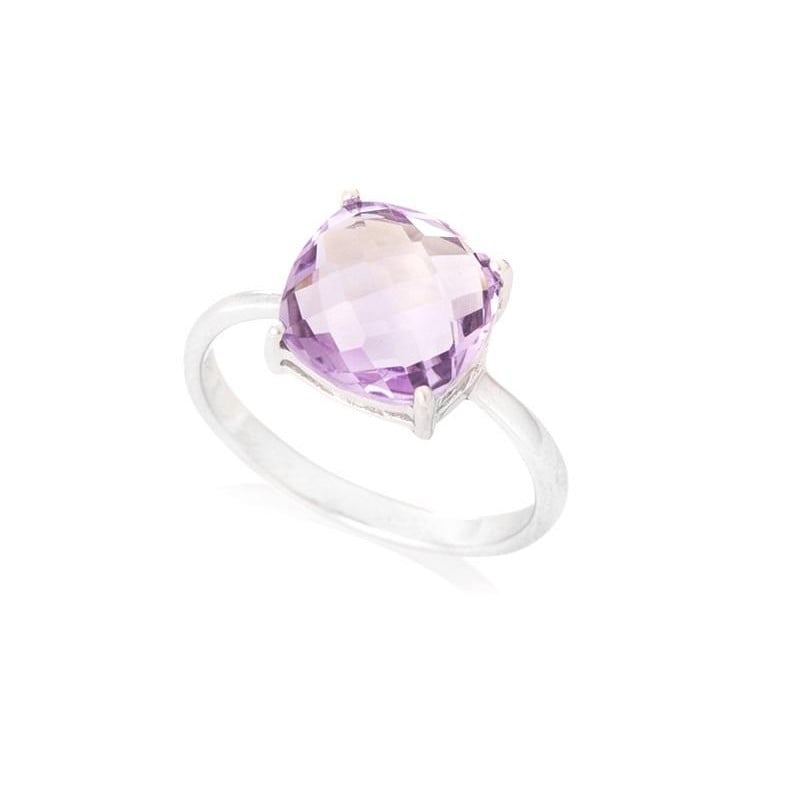 Anello ametista viola naturale — per affascinare l'occhio