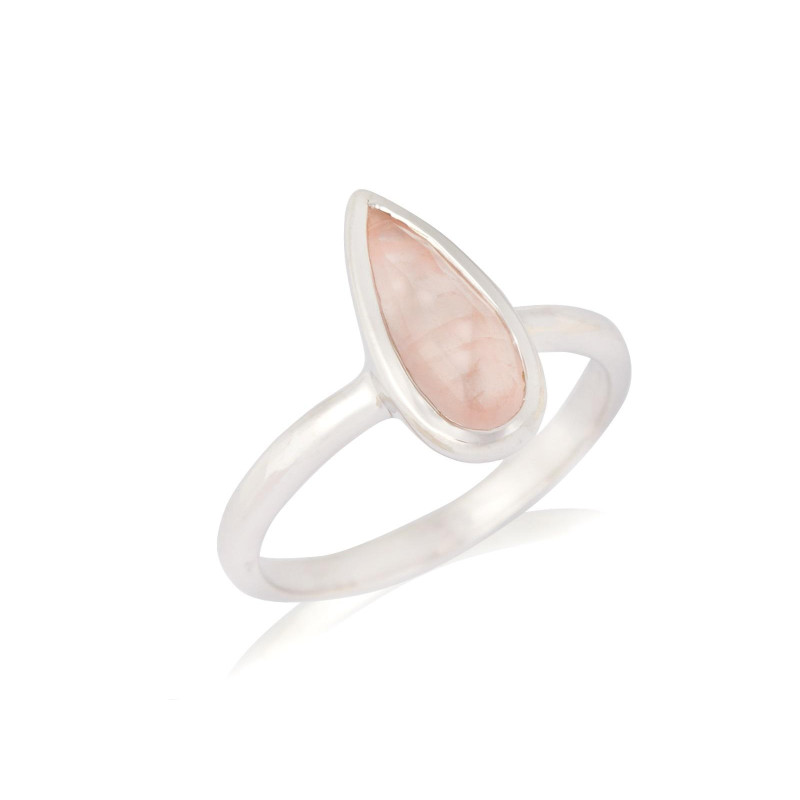 Anello di argento 925 con quarzo rosa per accendere l'amore interiore — per ricordare l'amore che ci unisce