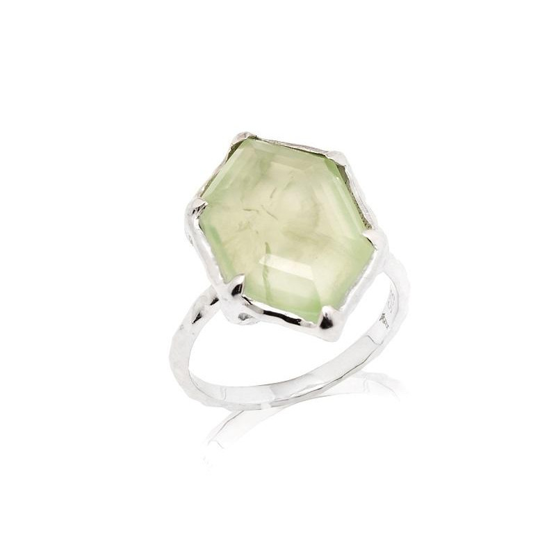 Anello prehnite verde — per evocare la natura
