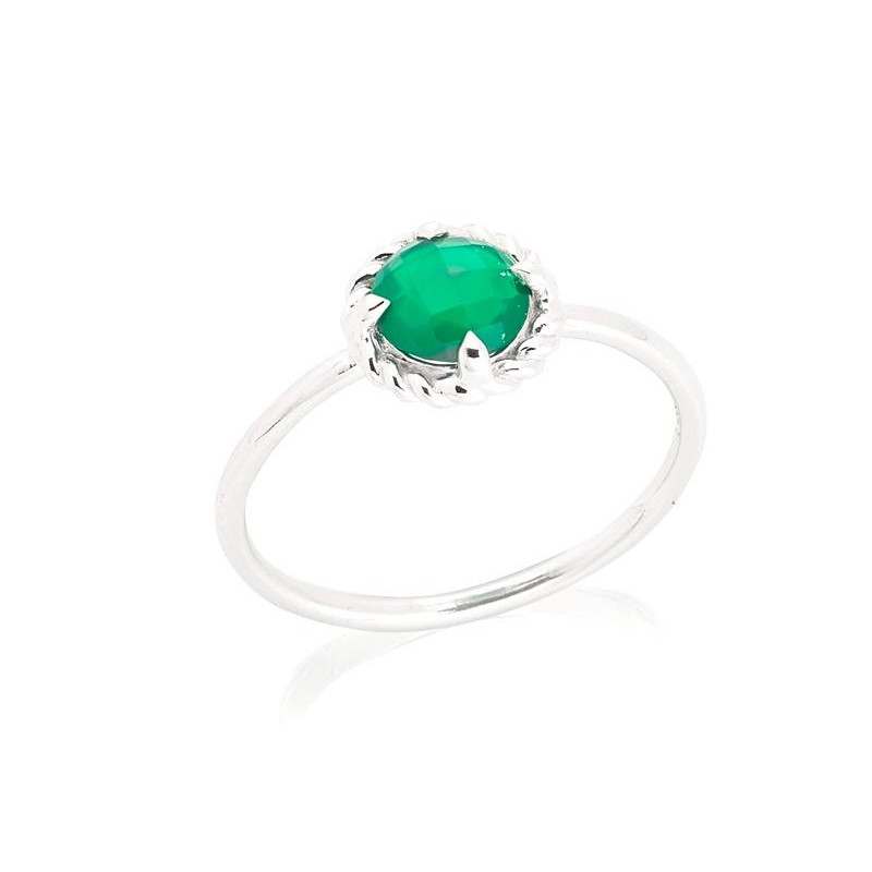 Anello tondo con onice verde — per celebrare la natura