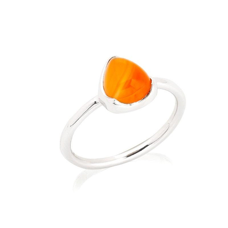 Anello triangolo corniola arancione — per celebrare la vitalità