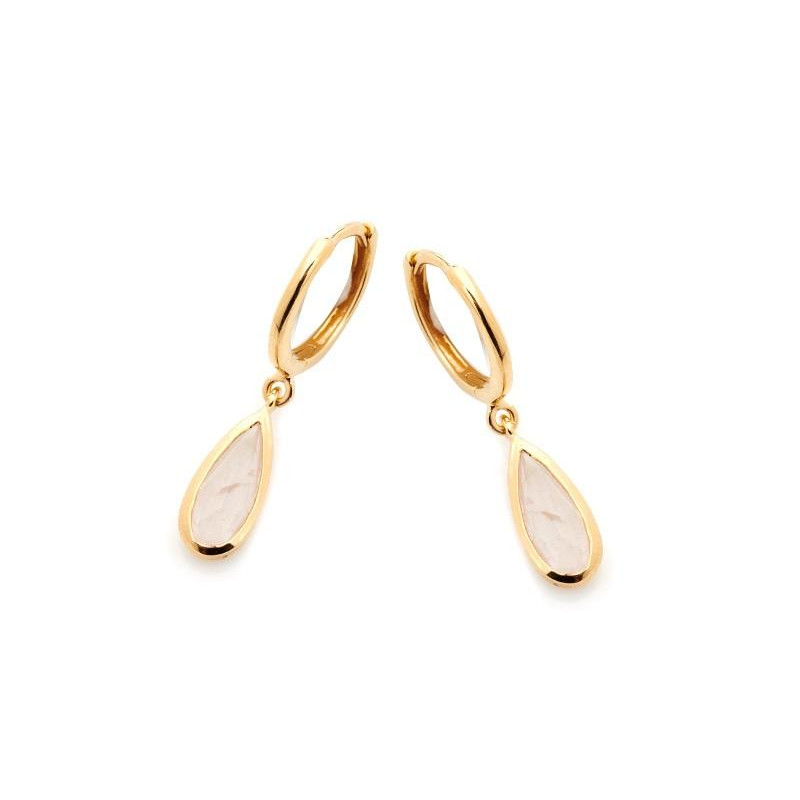 Orecchini in argento 925 dorato con quarzo rosa naturale — per celebrare la tua dolcezza