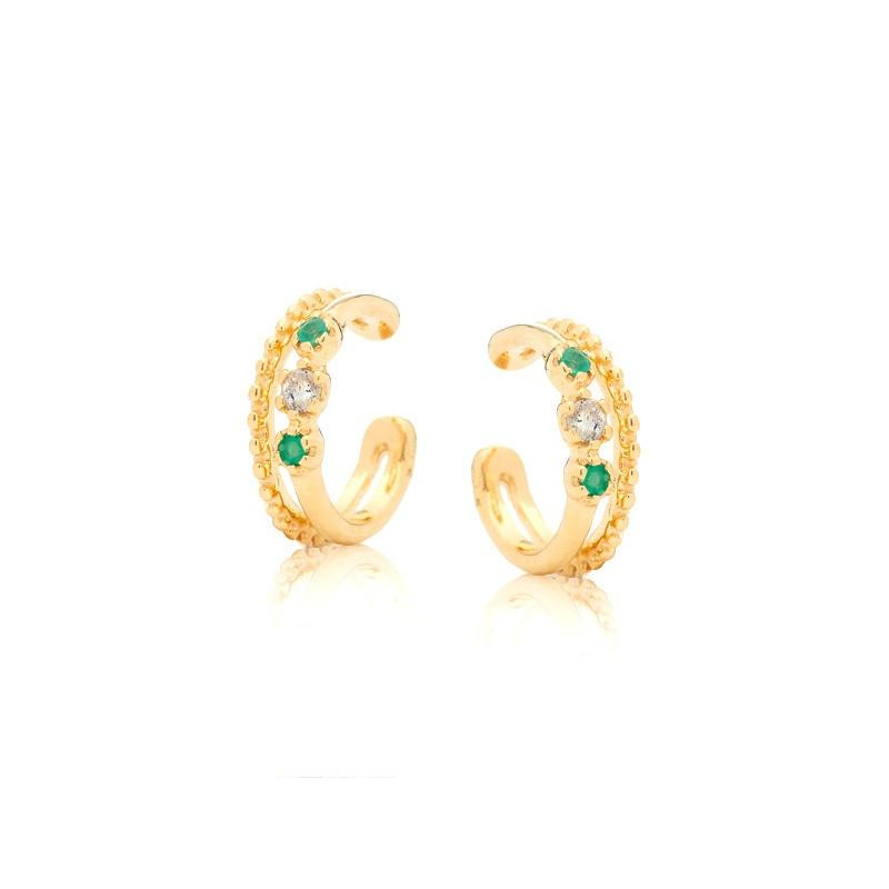 Piercing con Labradorite e Onice Verde — Semplicità Eterna
