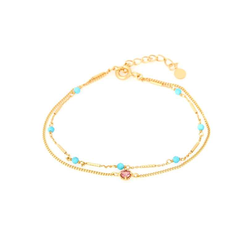 Bracciale turchesi e tormaline — per sorridere sempre