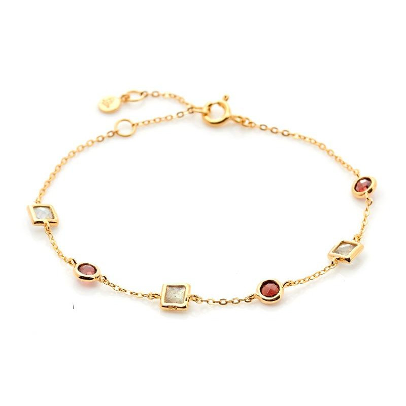 Bracciale granato e labradorite — per evocare ricordi speciali