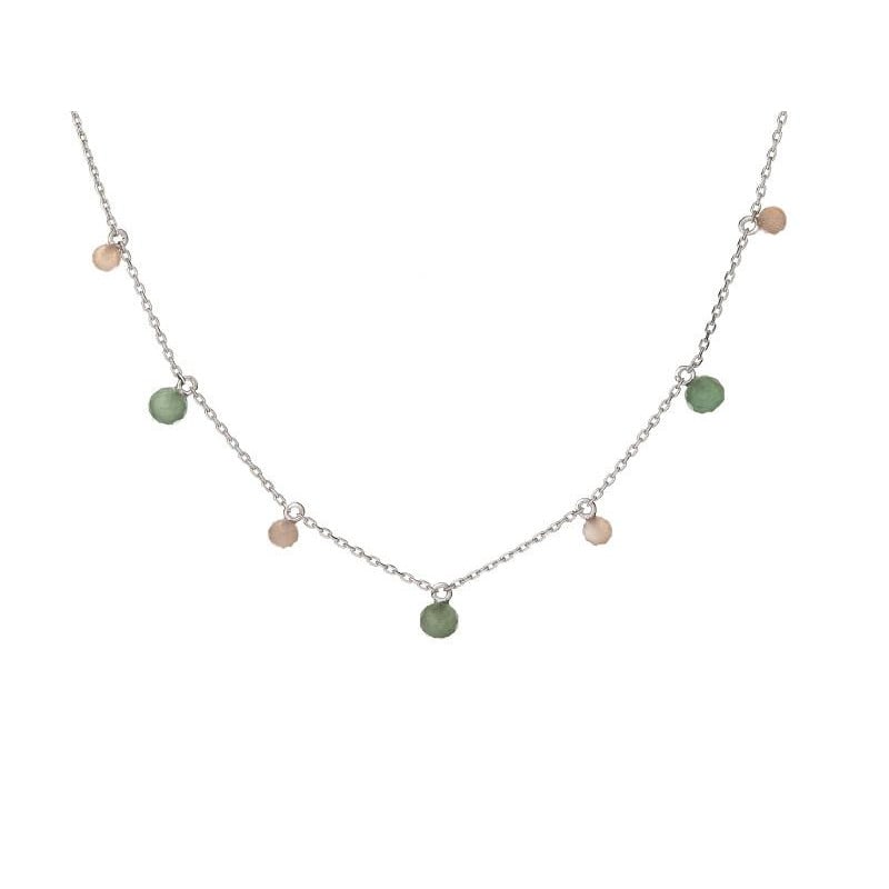 Collana piетra lunare rosa — avventurina - per trasmettere eleganza