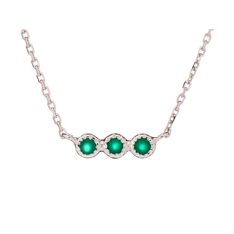 Collana Onice Verda Tonda — Per Preservare i Ricordi