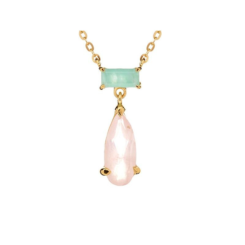 Collana amazzonite e quarzo rosa — per trasmettere la tua essenza